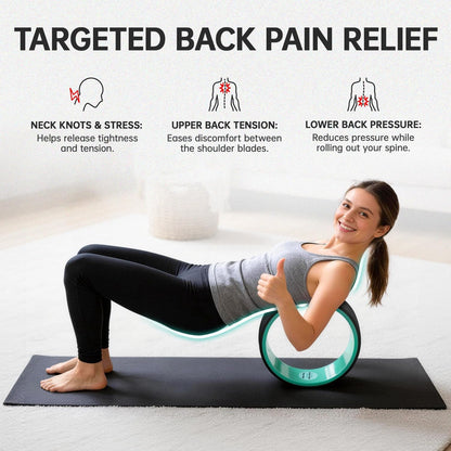 GymCope 3pack Back Wheel Foam Roller – Targeted Back & Neck Relief, Lumbar Spine Stretcher, Spinal Decompression Stretcher, Massage Roller with Density Foam for Physical Therapy, Supports 500lbs