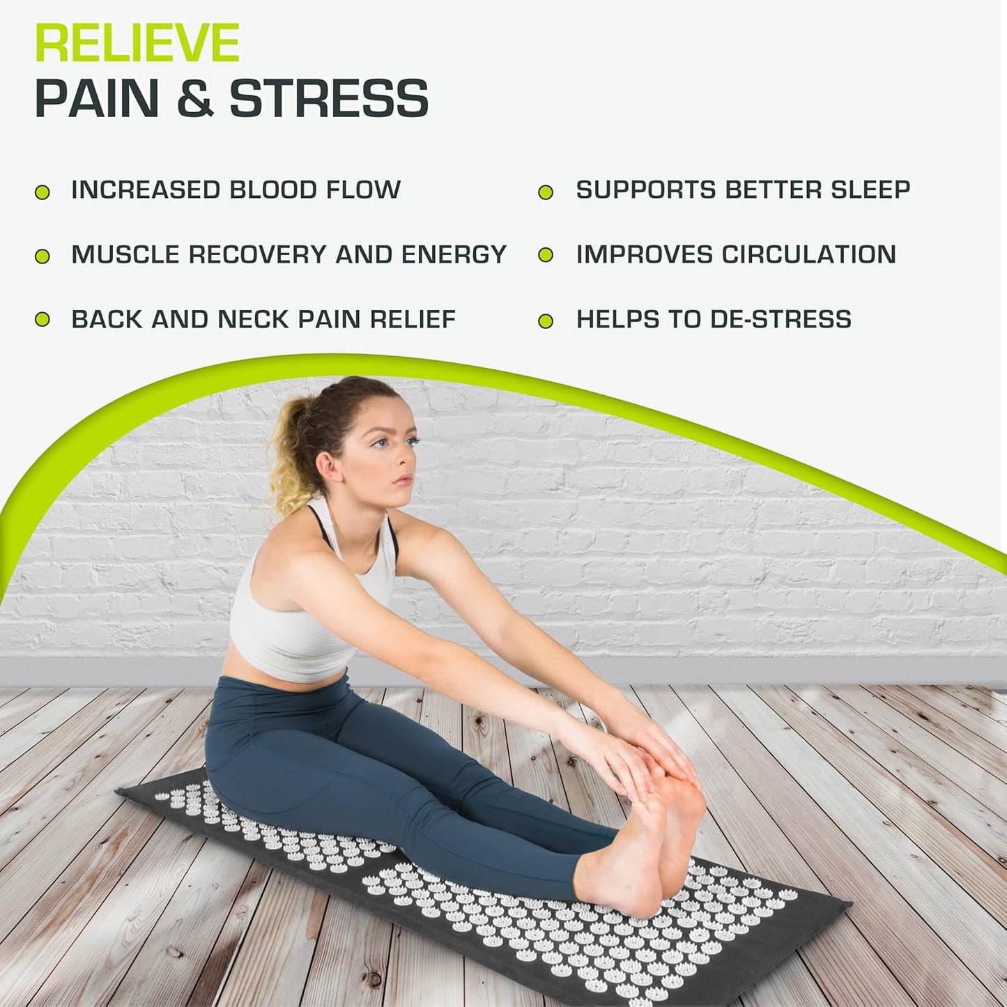 ProsourceFit Acupressure Mat and Pillow Set for Back/Neck Pain Relief and Muscle Relaxation