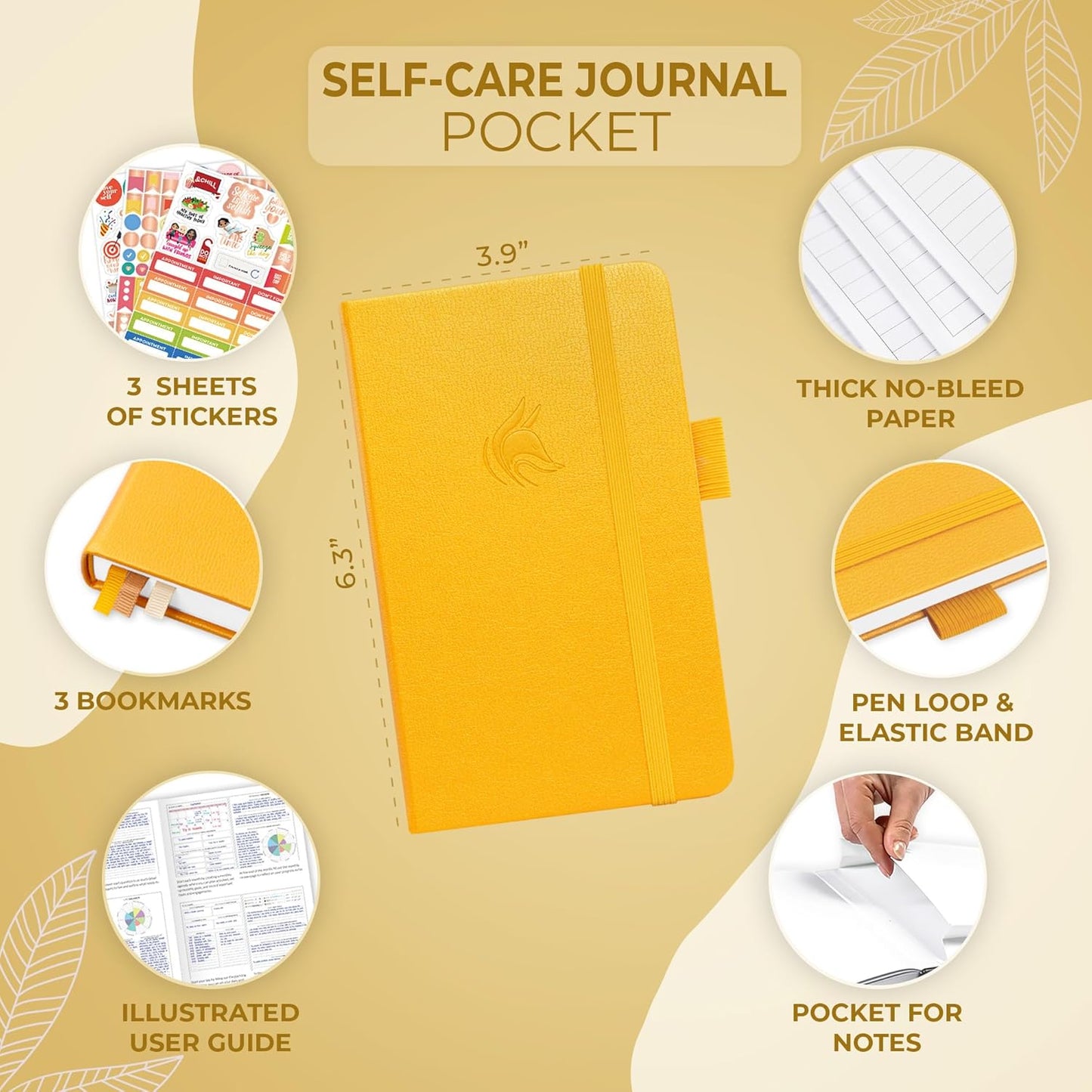 Clever Fox Self-Care Journal – Daily Reflection Notebook – Mental Health & Personal Development Planner, Meditation & Mood Log, A5 (Turquoise)