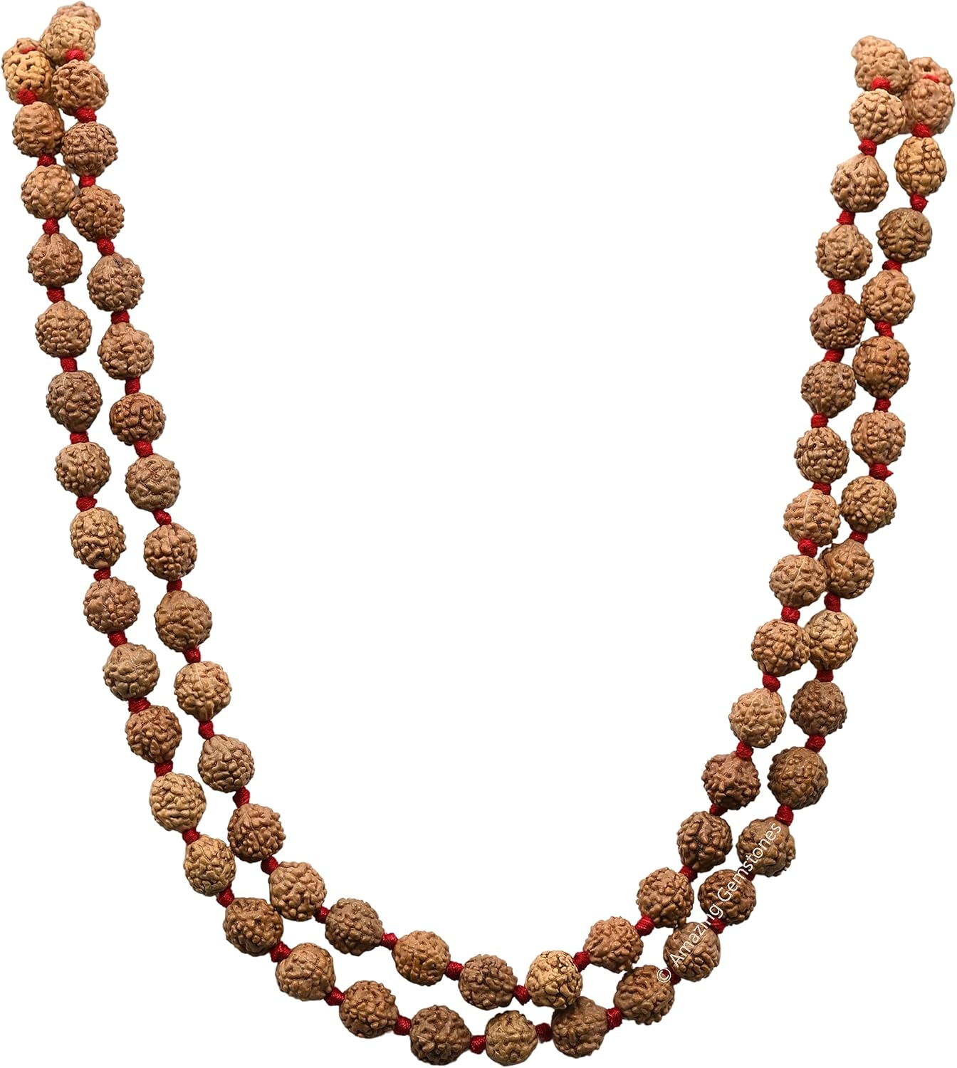 Amazing Gemstone 108 Beads Handmade Mala (Knotted, Rudraksha) - Colors A