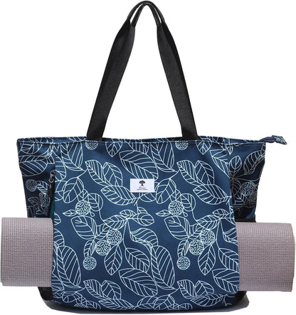ESVAN Yoga Mat Bag Yoga Tote Carrier Shoulder Bag Carryall Tote for Office,Yoga,Pilates,Travel,Beach and Gym