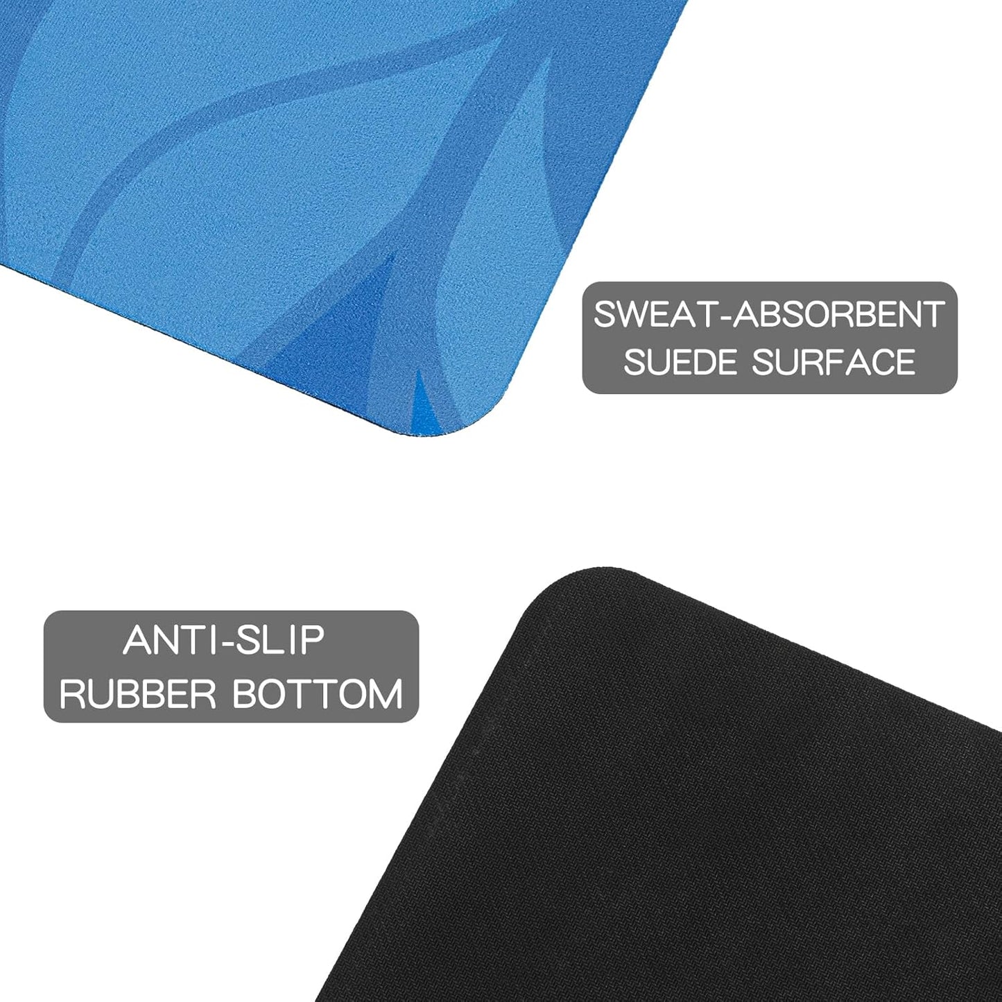 Foldable Yoga Mat, Non-slip Suede Fitness Mat With Carry Bag for Hot Yoga, Exercise, Pilates, 1.5mm Thick Lightweight Exercise Yoga Mat for Women