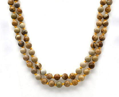 Amazing Gemstone 108 Beads Handmade Mala (Knotted, Rudraksha) - Colors B