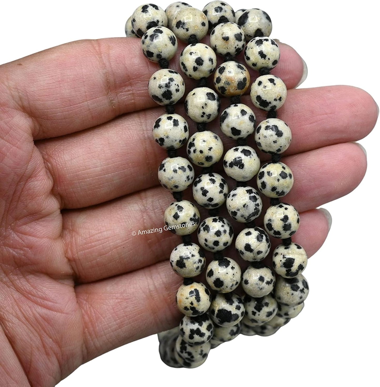 Amazing Gemstone 108 Beads Handmade Mala (Knotted, Rudraksha) - Colors B