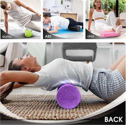 Yes4All High-Density EPP Round Back Roller Foam, Exercise Foam Roller for Yoga, Pilates & Stretching - 12, 18, 24, 36 inch