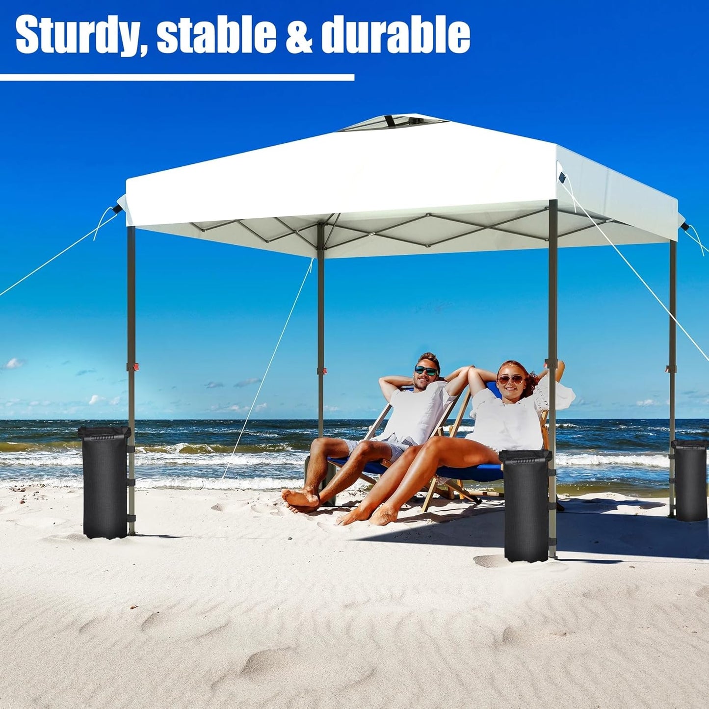 112 LBS Canopy Weights Sand Bags for Weight Windproof Pop up Canopy Tent (No Sand)-4 Pack