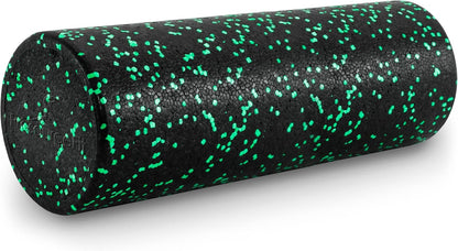 ProsourceFit High Density Foam Rollers 12 - inches long, Firm Full Body Athletic Massage Tool for Back Stretching, Yoga, Pilates, Post Workout Muscle Recuperation, Black