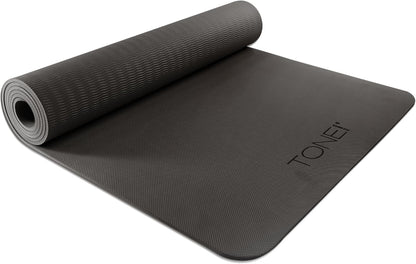 TONE Fitness Yoga Mat 1/4" Thick Non Slip Exercise & Pilates Mat for Home Workouts with Carrying Strap | Multiple Options