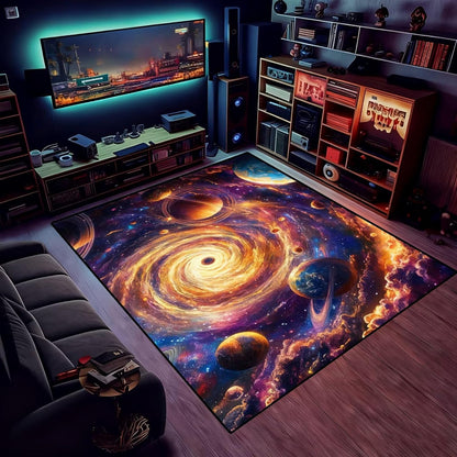 5' X 7' Queen and King Rug Black Grey Area Rugs Dining Living Room Bedroom Kitchen Office Yoga Room Washable Floor Mat Doormats Throw Rug Carpet Room Decor