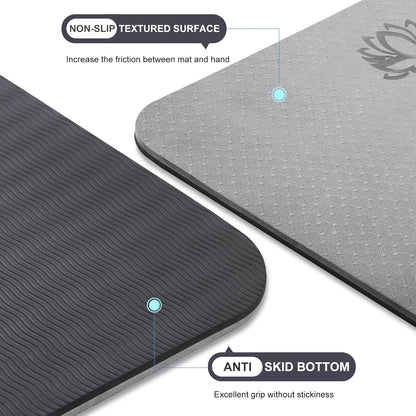 UMINEUX Yoga Mat Extra Thick 1/3'' & 2/5" Non Slip Yoga Mats for Women Eco Friendly TPE Fitness Exercise Mat with Carrying Sling & Storage Bag