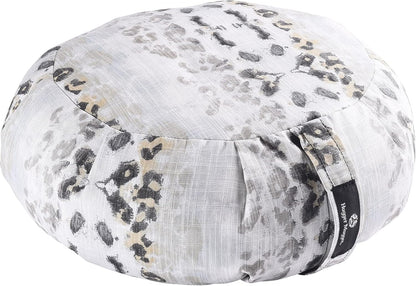 Hugger Mugger Zafu Meditation Cushion - Support in Cross-Legged Sitting, Buckwheat Filled, Durable Fabric, Convenient Handle, Handmade in USA