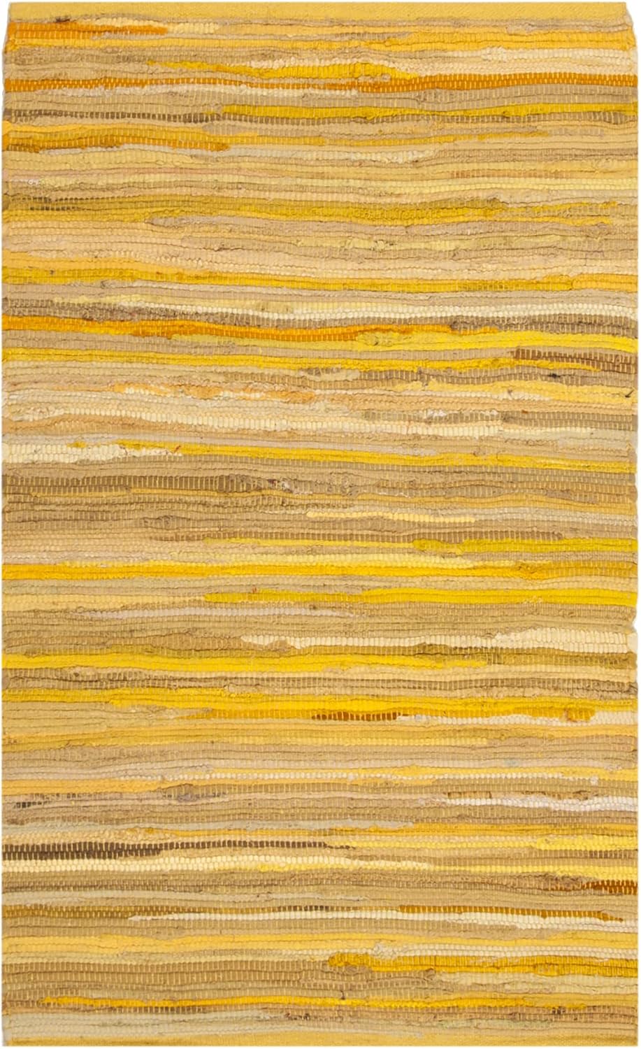 SAFAVIEH Area Rug 3x5 - Rag Rug Collection - Blue & Multi, Handmade Cotton, Boho Stripe Pattern, Ideal for Entryway, Living Room, Bedroom, Dining Space (RAR130B)