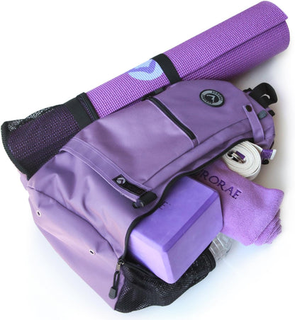 AURORAE Yoga Mat/Gym/Picklleball Cross-body Travel Sling Back Pack. Mat sold separately.