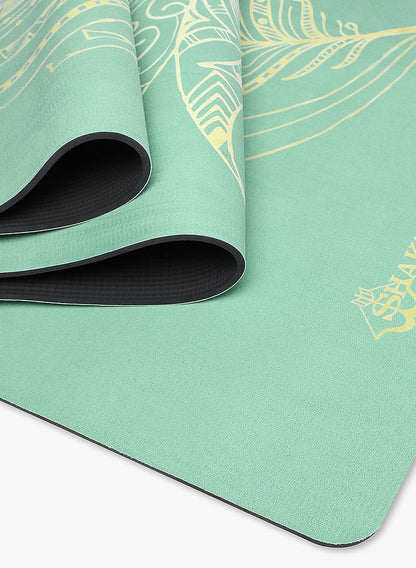 Shakti Warrior TPE Yoga Mat - Artist Designed, Premium eco friendly mats, Non Slip, Non toxic, Great For Regular & Hot Yoga, Pilates and Workouts (72 inch x 24 inch x 6mm thick)