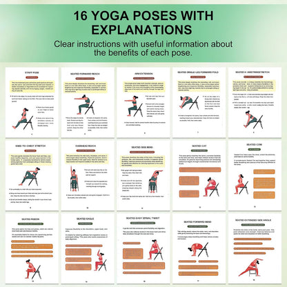 Chair Yoga for Seniors Over 60 Book & Chart – 30-Day Challenge, Gentle Seated Yoga Guide, Chair Yoga for Weight Loss & Flexibility, Senior Chair Exercises for Women & Men