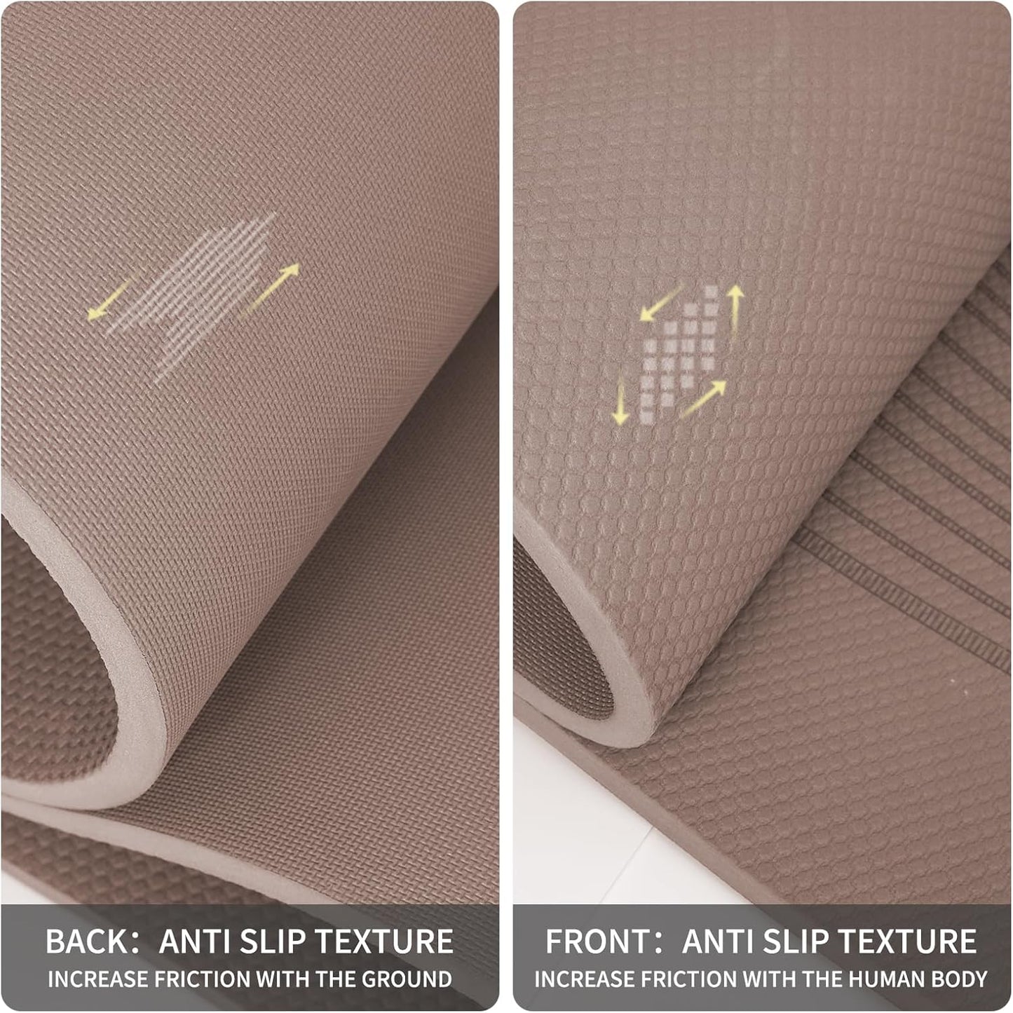 PAIDU Large Yoga Mat-72’x36’x0.4’ Extra Width ＆ Thick,Comfortable,Non-Slip Exercise Mat-Works Great on All Floor for Stretching,Yoga Studio,Gym or Home Workouts