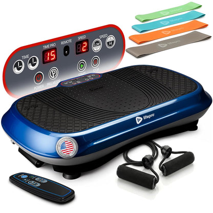 Lifepro Waver Vibration Plate Exercise Machine – High-Intensity Vibration Plate for Lymphatic Drainage – Full-Body Workout Vibrating Platform with Loop Bands – Fitness Equipment for Strength & Toning