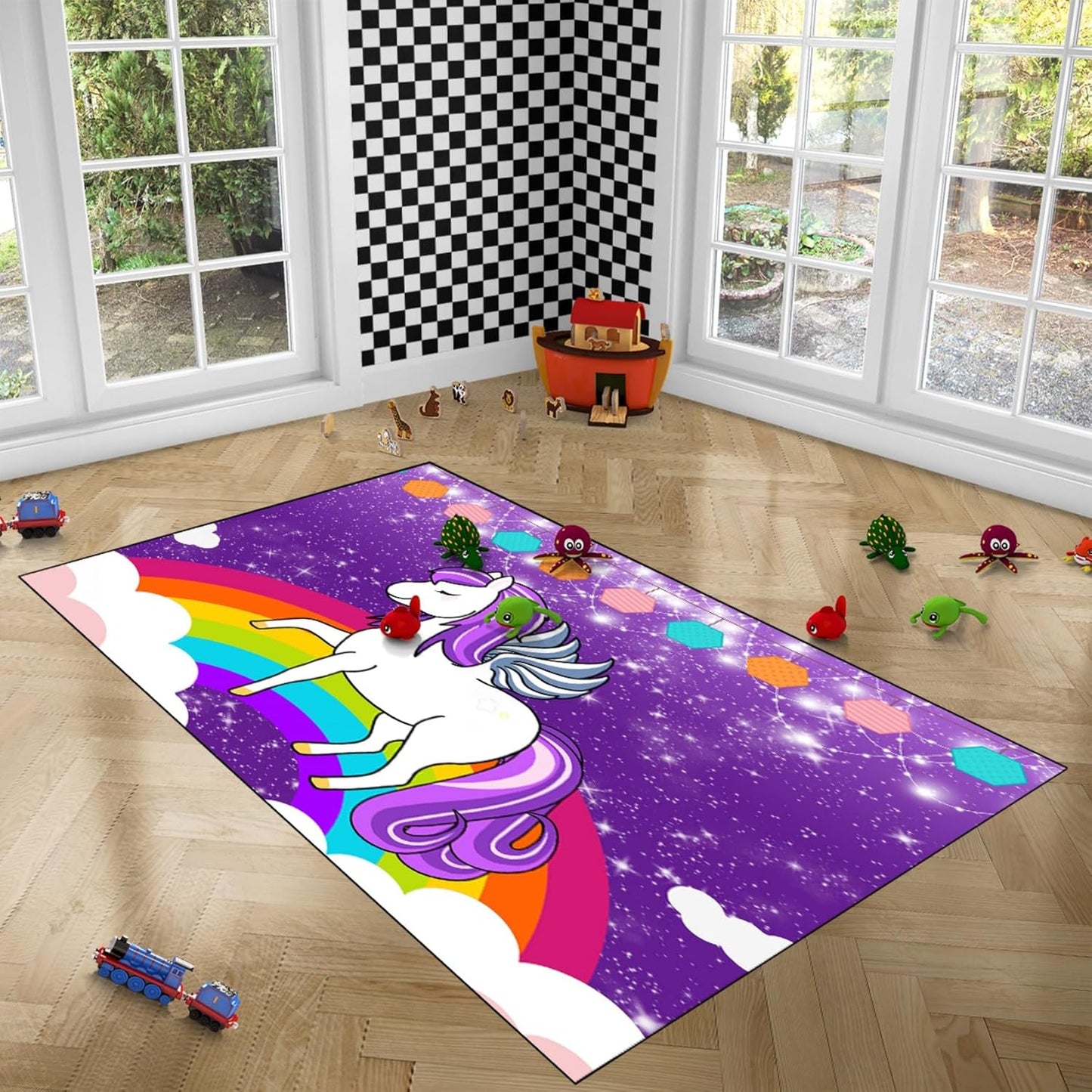Black Girl Area Rug for Bedroom African American Rugs for Room Princess Carpet Kids Rugs for Bedroom African Girls Carpet for Living Room Teen Girls Yoga Mats, Pink, 4'×5'