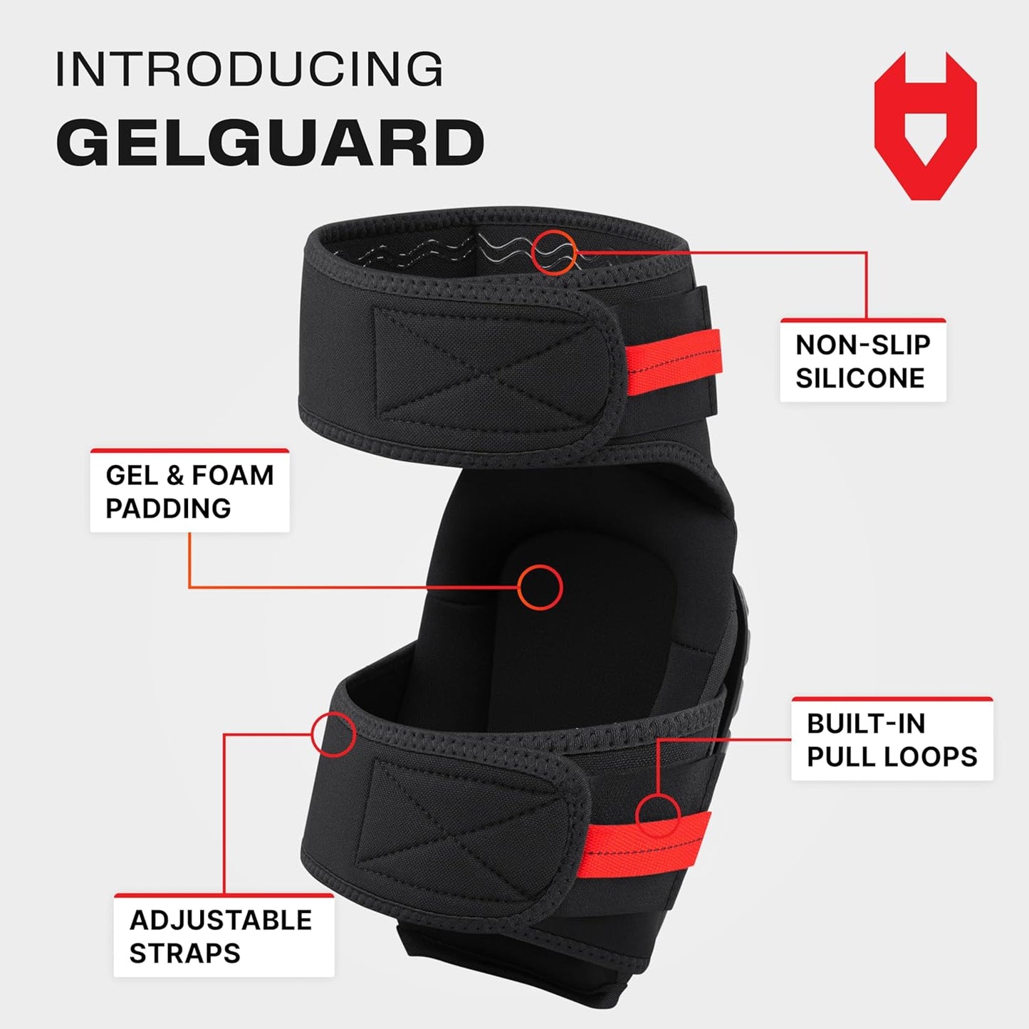 NoCry Professional Work Knee Pads for Men Construction with Ankle Support and Heavy Duty Anti-Slip Cap — Foam Cushion and Extra Thick Gel Padding — Reinforced Thigh & Shin Straps