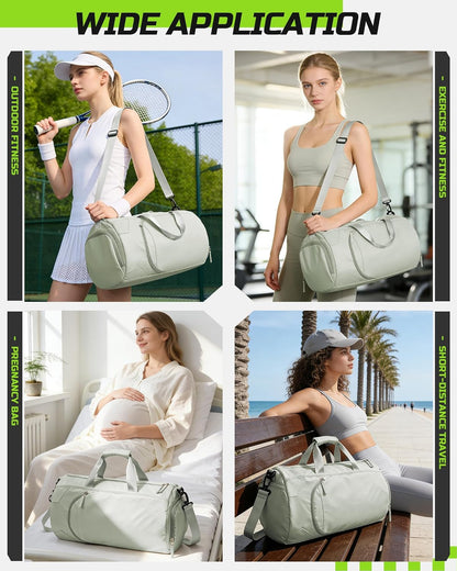 Gym Bag Womens Mens with Shoes Compartment and Wet Pocket Travel Duffel Bag for Women for Plane Sport Gym Tote Bags Swimming Yoga Waterproof Weekend Overnight Carry on Bag Hospital Holdalls - Colors A