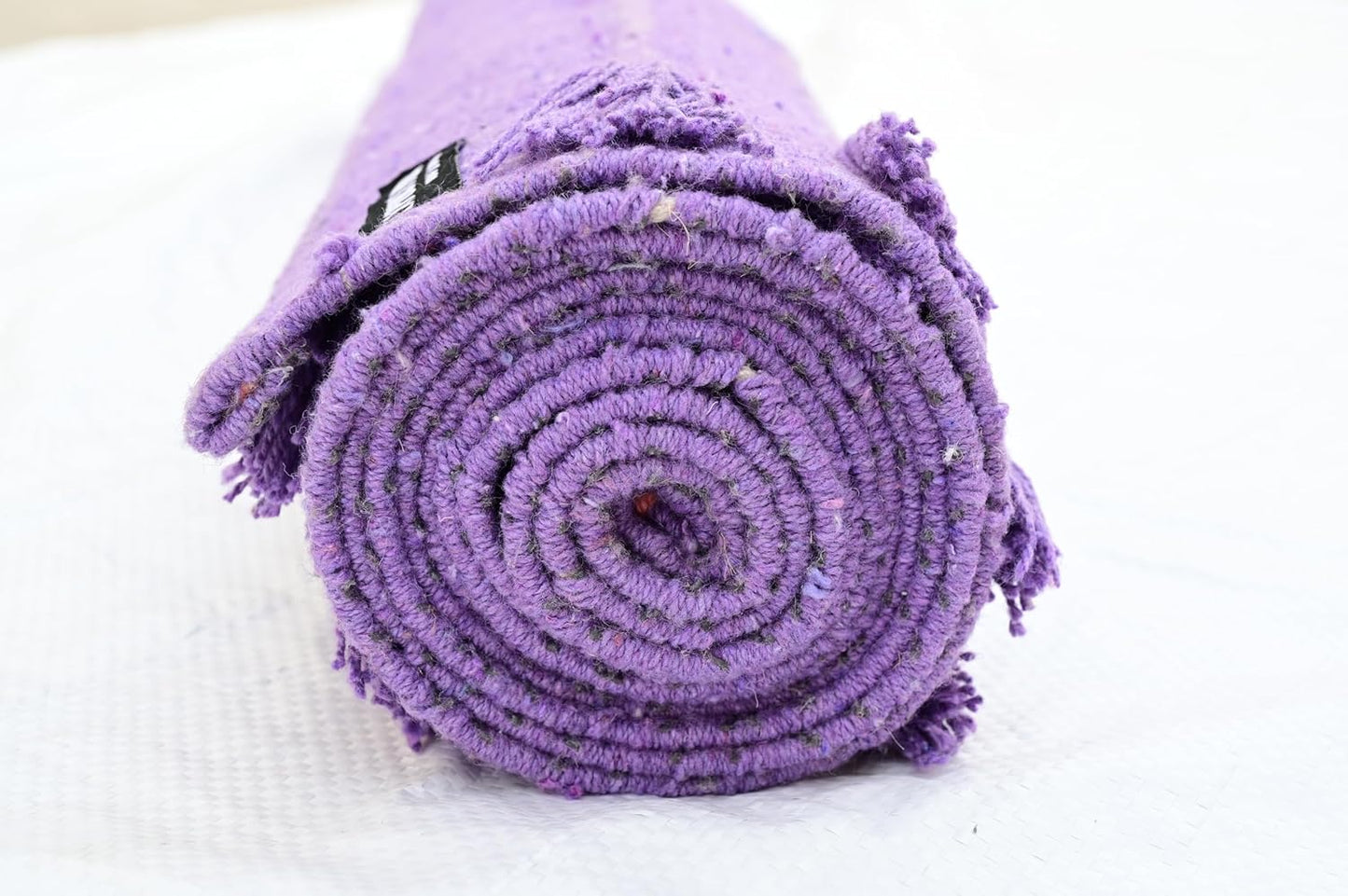 Indian Handmade100 % Organic Anti Skid Multi Colour Cotton Yoga Mat - Eco-Friendly Hand-Woven Rug - Non-Slip & Thick (24”x72”x5mm) for Hot yoga & Everyday Fitness at Home - Comfortable & Foldable Extra-Long Mat
