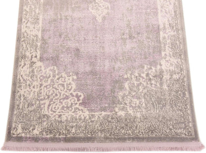 Unique Loom New Classical Collection Area Rug - Olwen (4'Round, Purple/ Gray)
