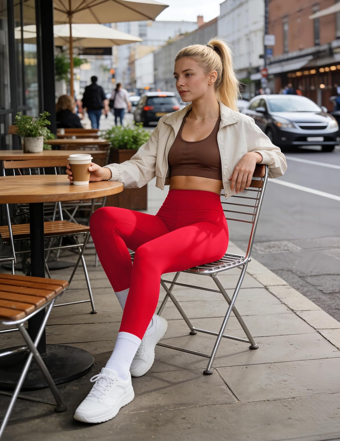 Blisset High Waist Leggings for Women - Opaque, Soft Tummy Control Athletic Pants for Yoga, Running, Workout and Gym