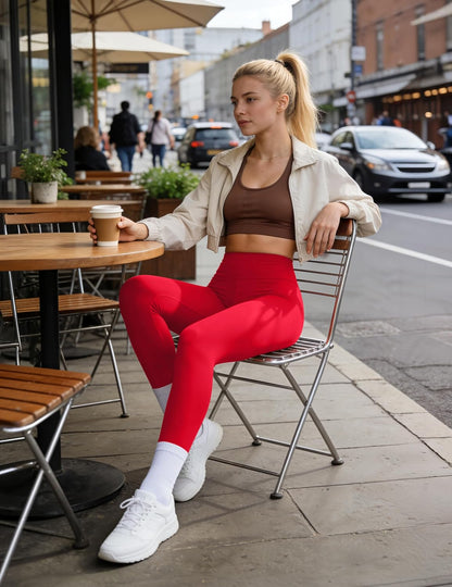 Blisset High Waist Leggings for Women - Opaque, Soft Tummy Control Athletic Pants for Yoga, Running, Workout and Gym