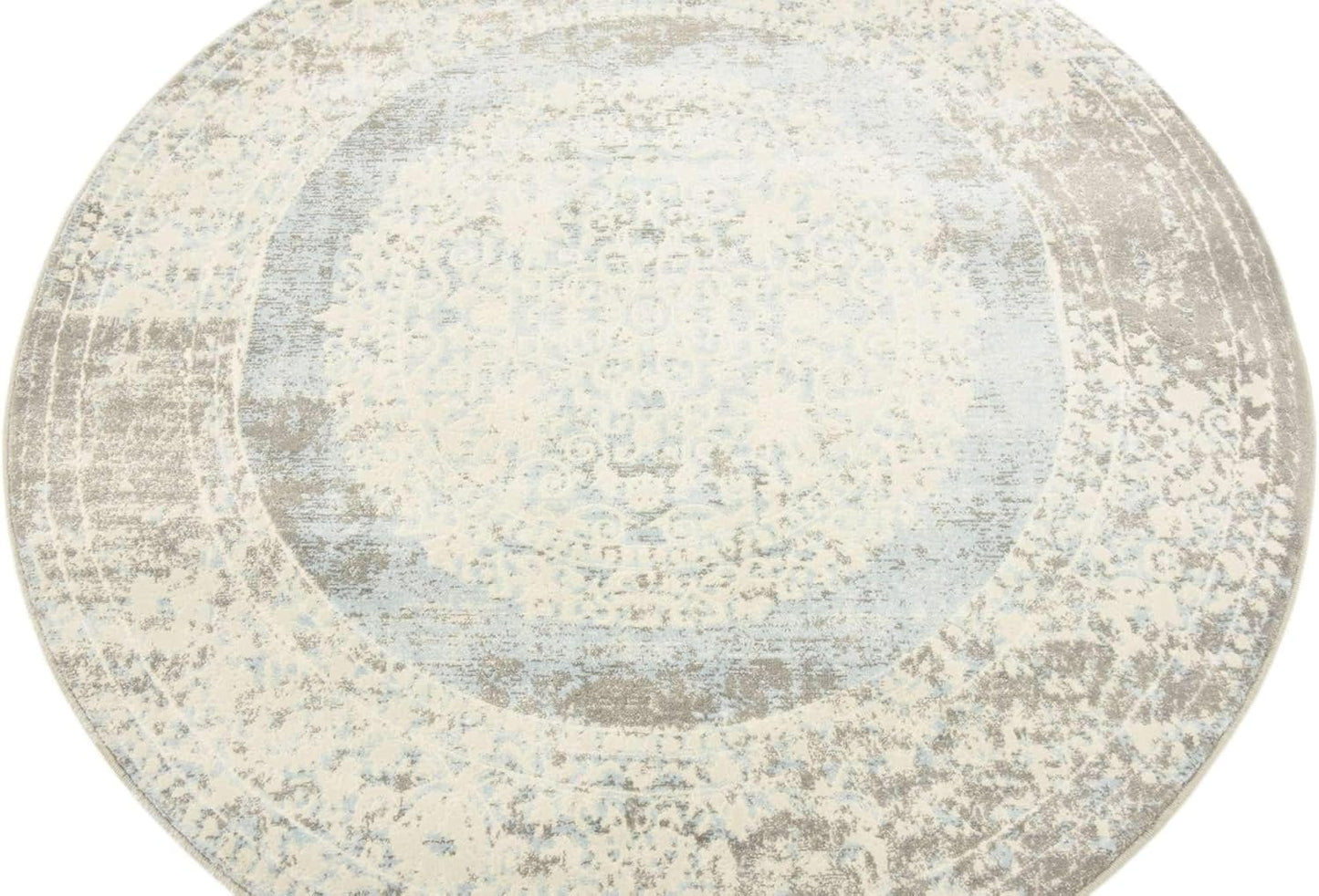 Unique Loom New Classical Collection Area Rug - Olwen (4'Round, Purple/ Gray)
