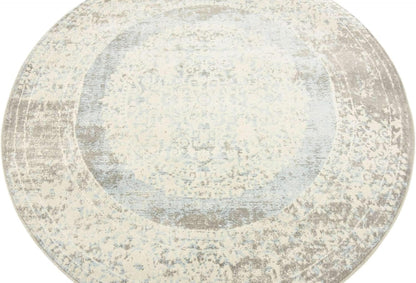 Unique Loom New Classical Collection Area Rug - Olwen (4'Round, Purple/ Gray)
