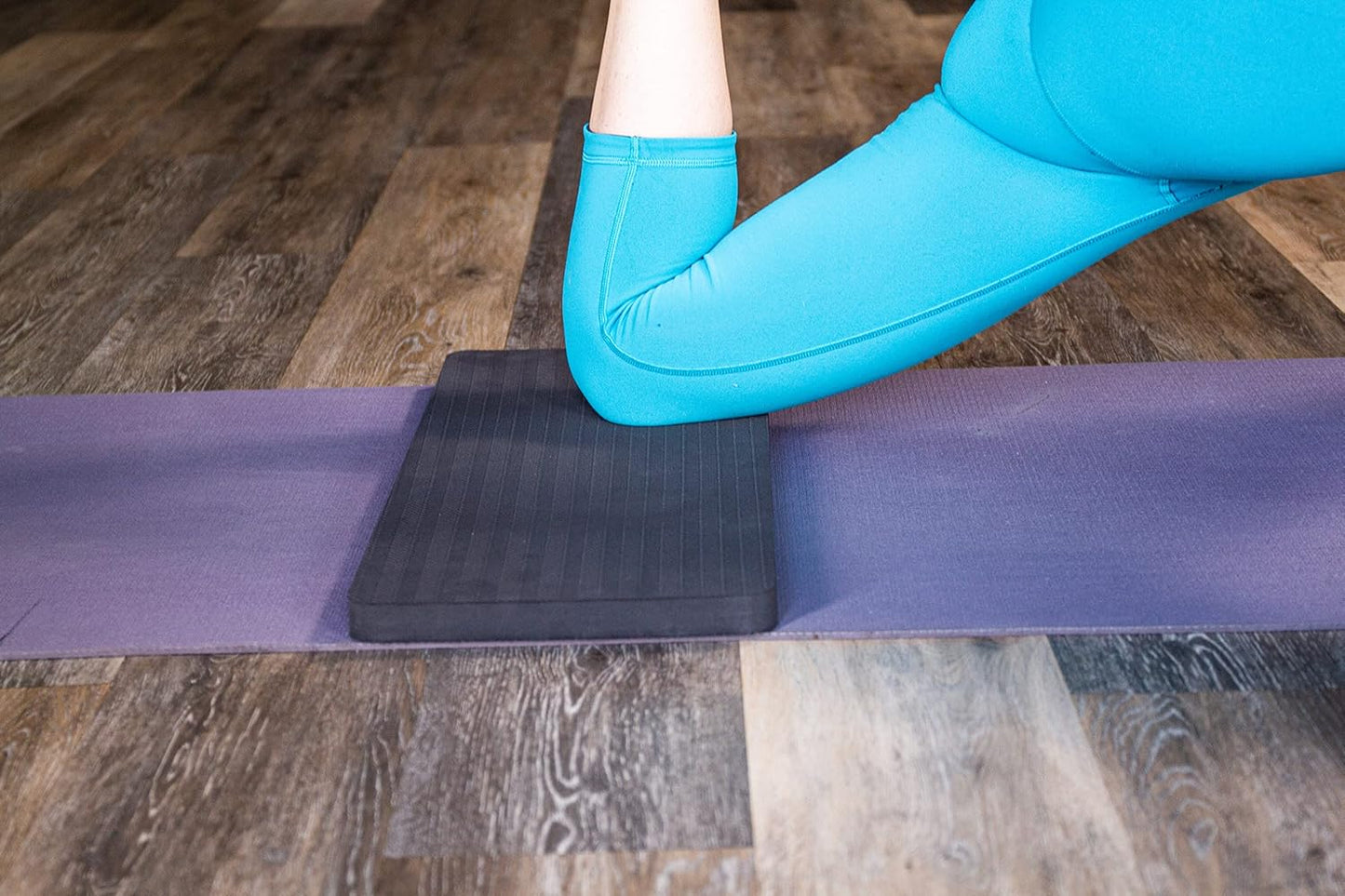 SukhaMat Firm Support Yoga Exercise Knee Pad - Extra-Firm Cushioning, 1" Thick TPE, Ideal for Knees/Elbows/Wrists, Pain Relief, Durable Non-Slip Mat for Exercises