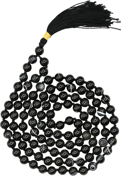 Amazing Gemstone 108 Beads Handmade Mala (Knotted, Rudraksha) - Colors B