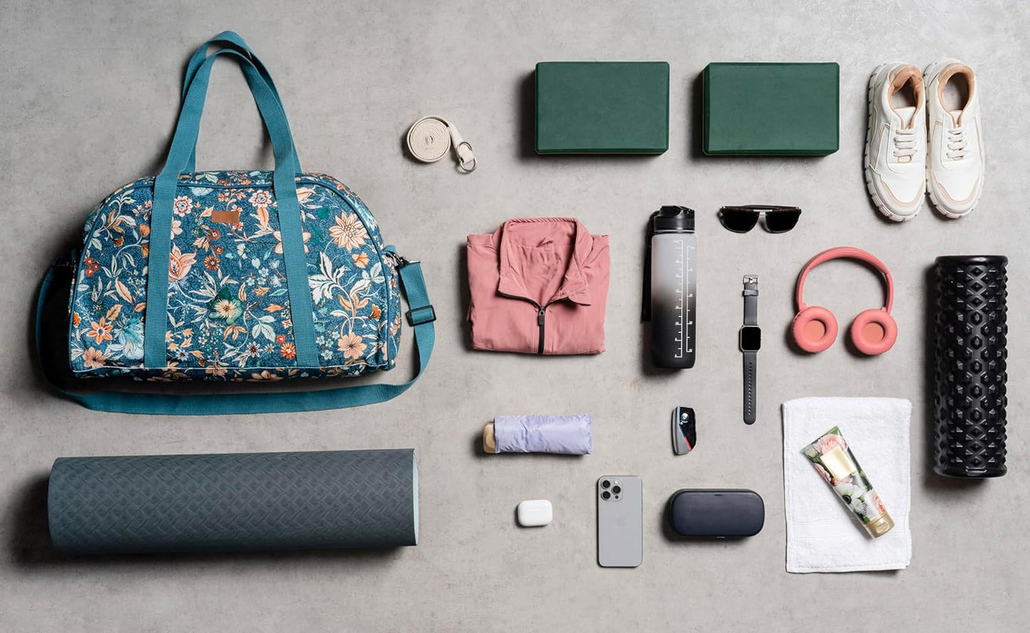 Maison d' Hermine Yoga Mat bag, Cylindrical bag for Woman&Men, yoga mat Bag &Adjustable shoulder straps Yoga Mat Carrier Bag with Drawstring Water Bottle Pocket and zipper pocket Easter Gifts