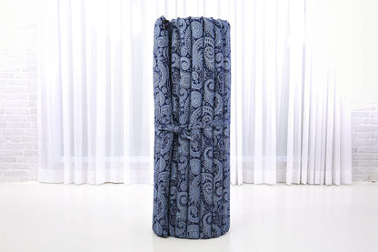 Leewadee - Kapok Roll Mat – Handcrafted Folding Sleep & Relaxation Mattress from Thailand, Ideal as Guest Bed, Camping Mat, Yoga Mat or Traditional Futon, 75 x 39 inches, Anthracite
