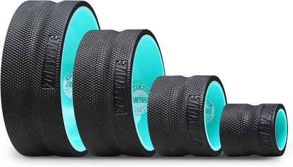 3 Pack Back Roller- Yoga Wheel for Back Pain Reliefn & Stretching, Back Wheel for Deep Tissue Massage, Foam Roller for Physical Therapy & Exercise