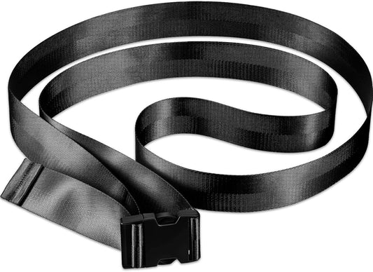 Extremity Mobilization Belt Manual Traction Mobility Strap Adjustable Fun Gait Belts for Stretching Yoga Leg Shoulder Exercise (Black)