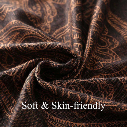 Ciormis Two Tone Silky Paisley Pashmina Shawl Scarf,Soft Women's Rave Jacquard Pashminas Wrap Scarves