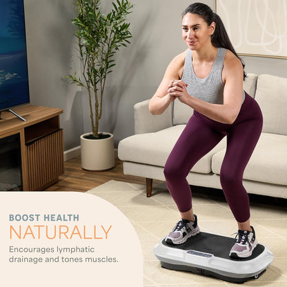 Lifepro Waver Vibration Plate Exercise Machine – High-Intensity Vibration Plate for Lymphatic Drainage – Full-Body Workout Vibrating Platform with Loop Bands – Fitness Equipment for Strength & Toning