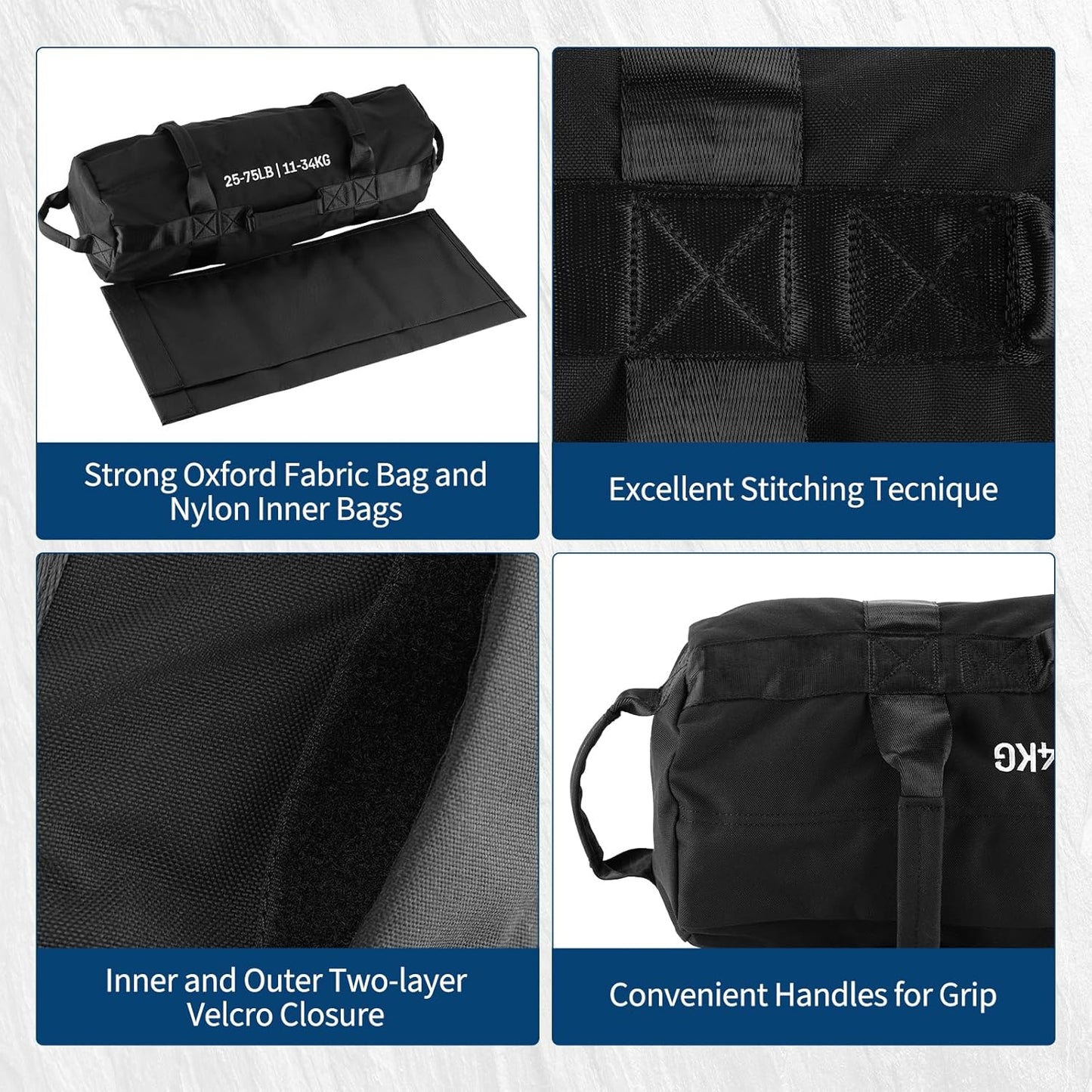 Adjustable Sand Bags for Working Out,Sandbags for Workout for Yoga, Strength Training and Full-Body Workouts