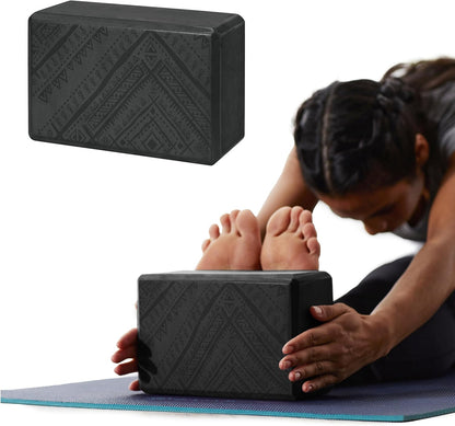 Gaiam Yoga Block - Supportive Latex-Free Eva Foam - Soft Non-Slip Surface with Beveled Edges for Yoga, Pilates, Meditation