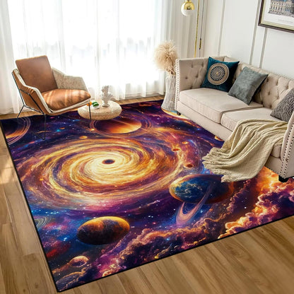 5' X 7' Queen and King Rug Black Grey Area Rugs Dining Living Room Bedroom Kitchen Office Yoga Room Washable Floor Mat Doormats Throw Rug Carpet Room Decor