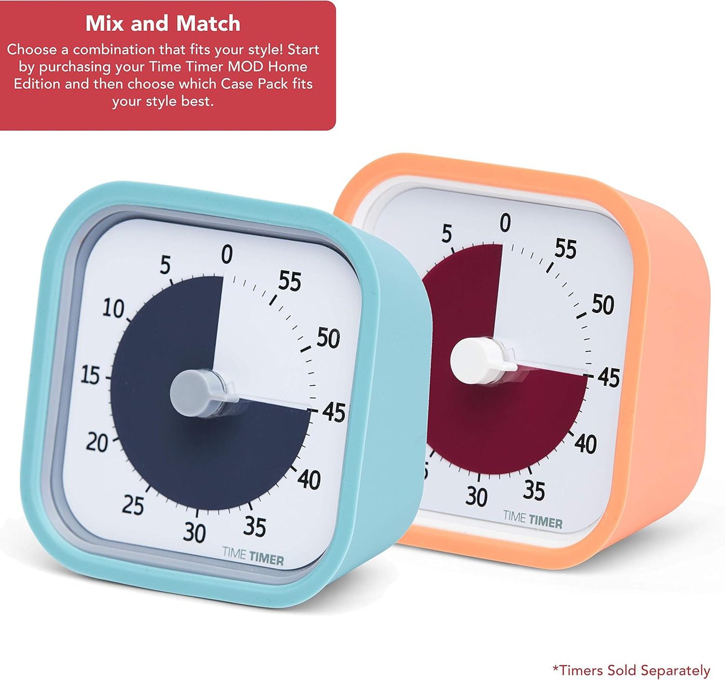 TIME TIMER Home MOD – 60-Minute Visual Timer, Home Edition, Silent Operation, for Homeschool Supplies, Study, Office & Meetings (Fern Green)