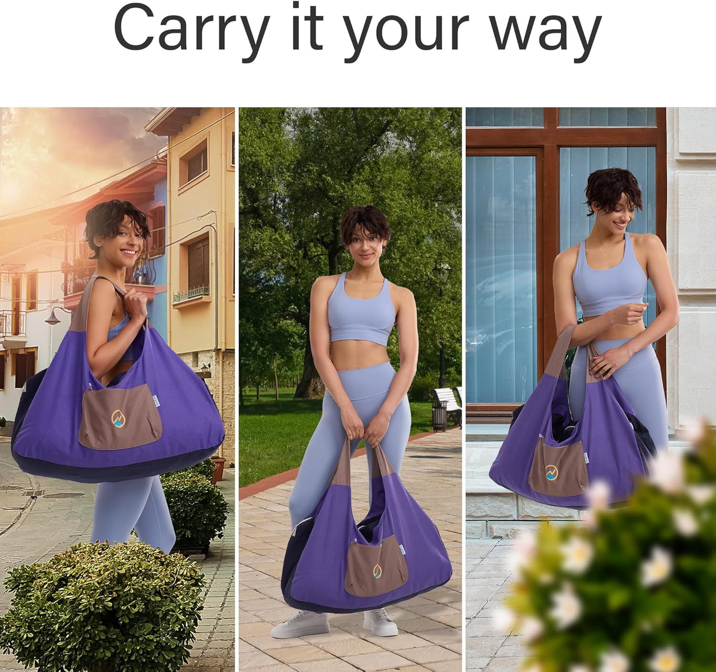 JoYnWell Yoga Bags and Carriers Fits All Your Stuff, Extra Large Yoga Mat Bag Full Zip Yoga Mat Bag with 3 Zipper pockets