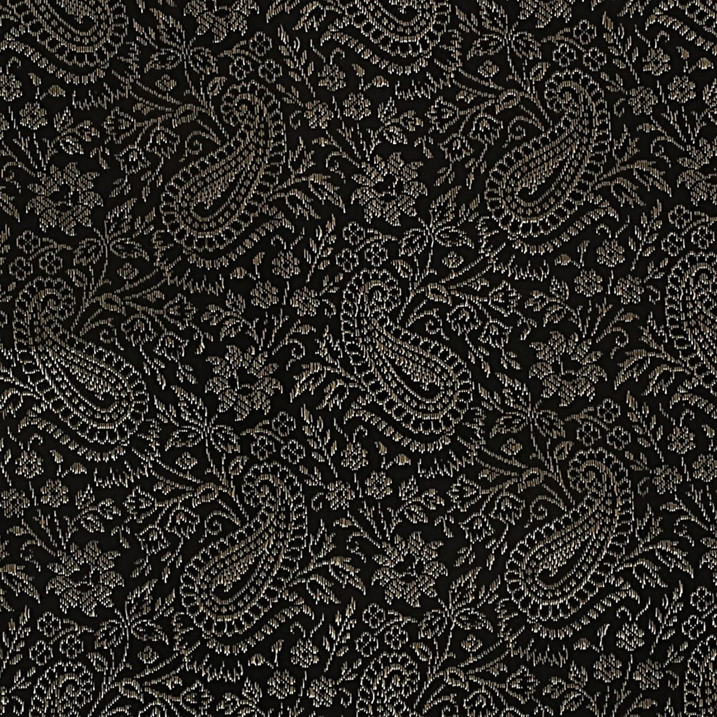 Ethnic Jacquard Brocade Silk Bolster Yoga Rectangular Pillowcase Cover Paisley Black Tubular Living Room Decorative Cylindrical Hotdog Indian Throw Pillowcase 76x38 cm - Set of 2 Pcs