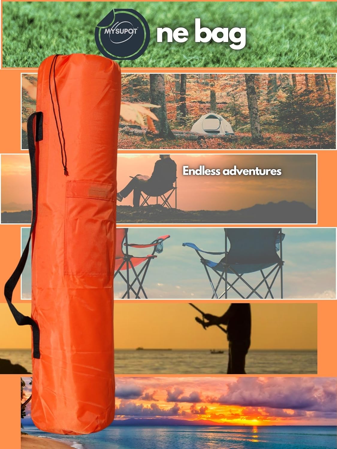 Replacement Bag for Folding Camping Chair, Portable Camp Chair, Hammock, Yoga Mat, Umbrella, Tents, Tripods, Fishing Poles - 420D Oxford Polyester Fabric