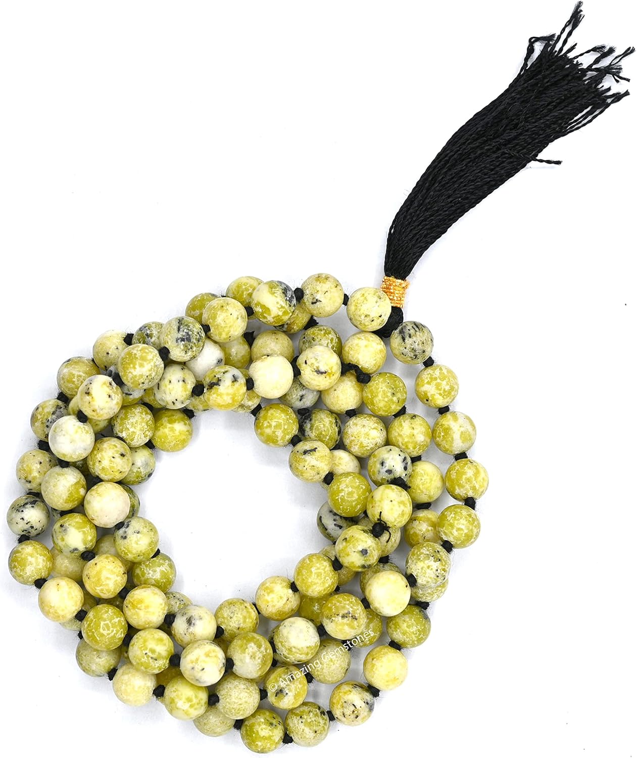 Amazing Gemstone 108 Beads Handmade Mala (Knotted, Rudraksha) - Colors A