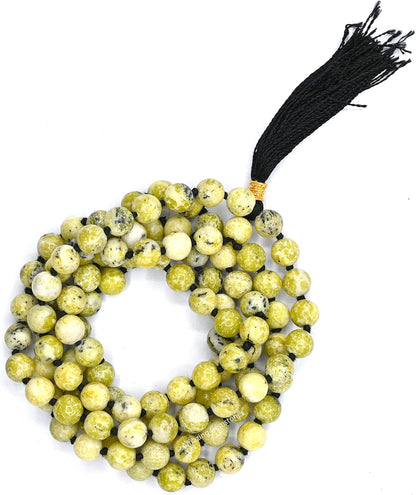 Amazing Gemstone 108 Beads Handmade Mala (Knotted, Rudraksha) - Colors A