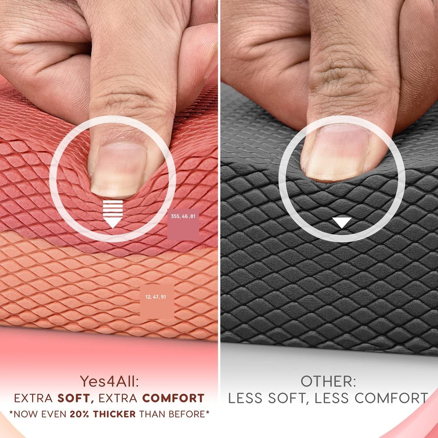 Yes4All Balance Pad, Nonslip TPE Foam Balance Pad with Upgraded Sizes - L, XL, XXL Balance Mat for Fitness, Yoga & Stability Training - Multicolor Options