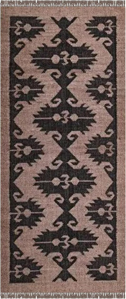Premium Quality Rug 7x10 Area Rug Hand Woven Rug Light Green Jute Rugs for Living Room Wool Indoor Outdoor Use Boho Rug Flatweave Wool Jute Area Rugs for Terrace & Garden Yoga Mat Kitchen - Colors B