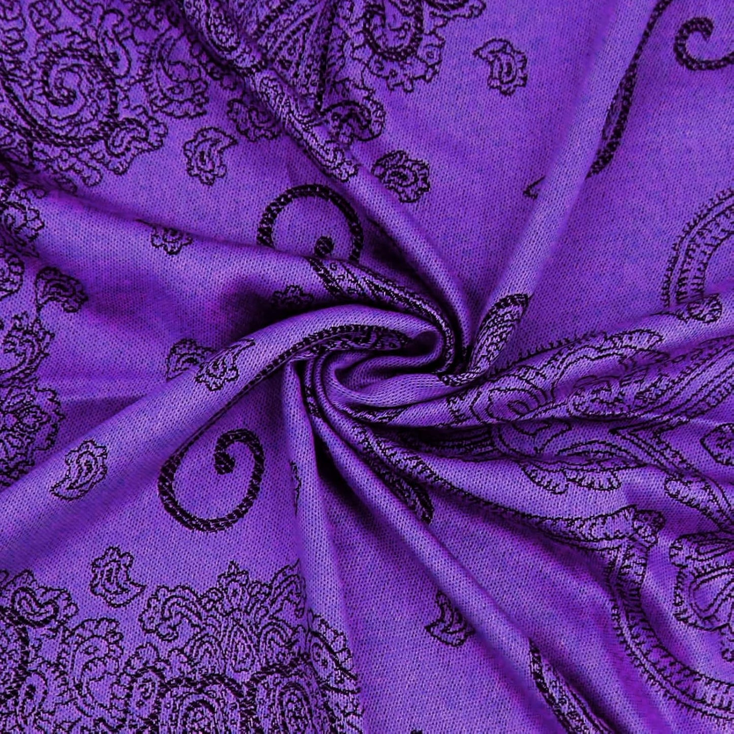 Ciormis Two Tone Silky Paisley Pashmina Shawl Scarf,Soft Women's Rave Jacquard Pashminas Wrap Scarves